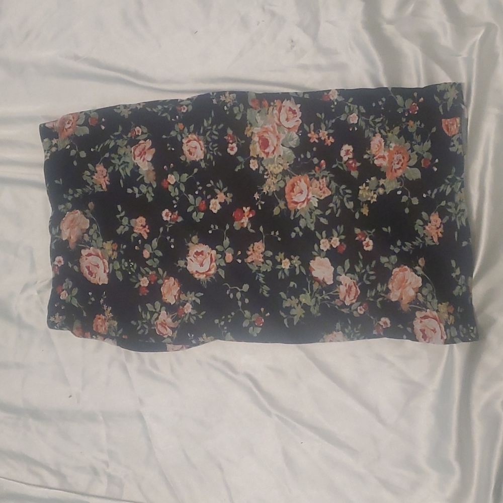 Floral bodycon skirt